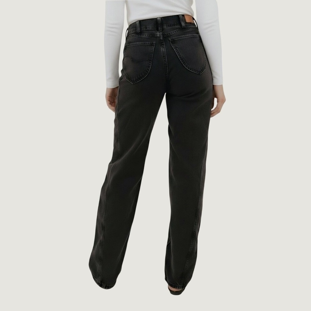 We The Free Aster High Rise Straight Jeans Women's 31 Asteroid Black Button Fly - Picture 2 of 15